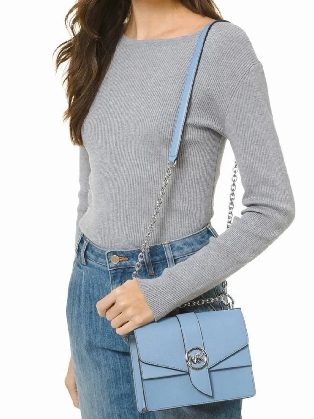 MICHAEL KORS Small Greenwich Crossbody Bag in Saffiano Leather
